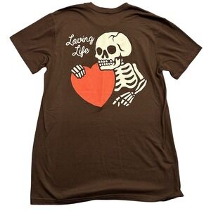 Peace Of Mind Unisex‎ T Shirt-Medium-Brown-Great For Halloween!!! NEW